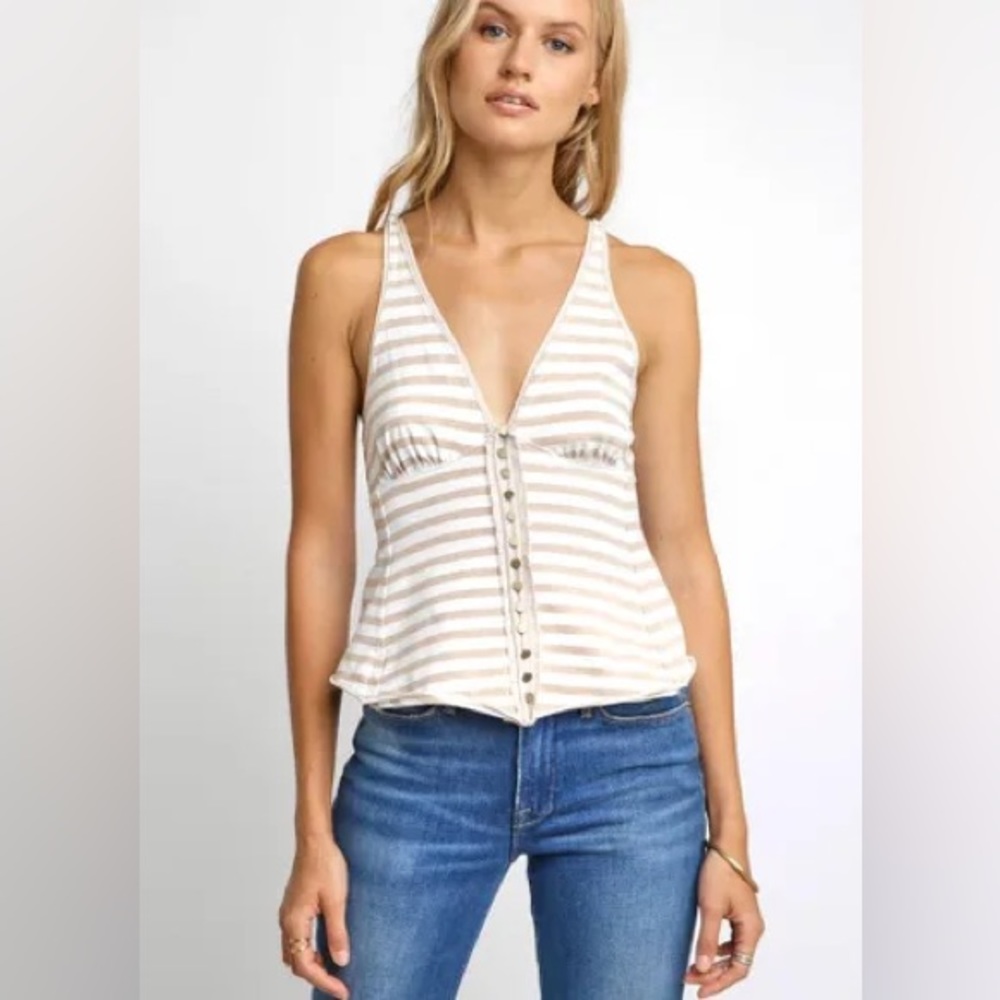 Free People | Striped Halter Top